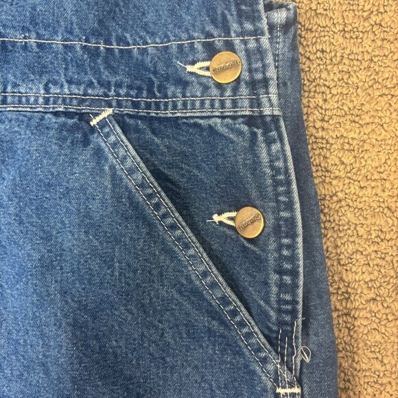 Vintage Carhartt Bib Overalls Youth Juniors 32X27 Cotton Straight Leg Utility - Picture 8 of 11